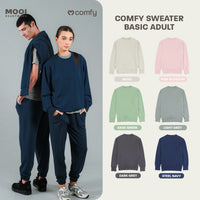 Mooi Sweater Dewasa Unisex Comfy Sweater Basic Adult