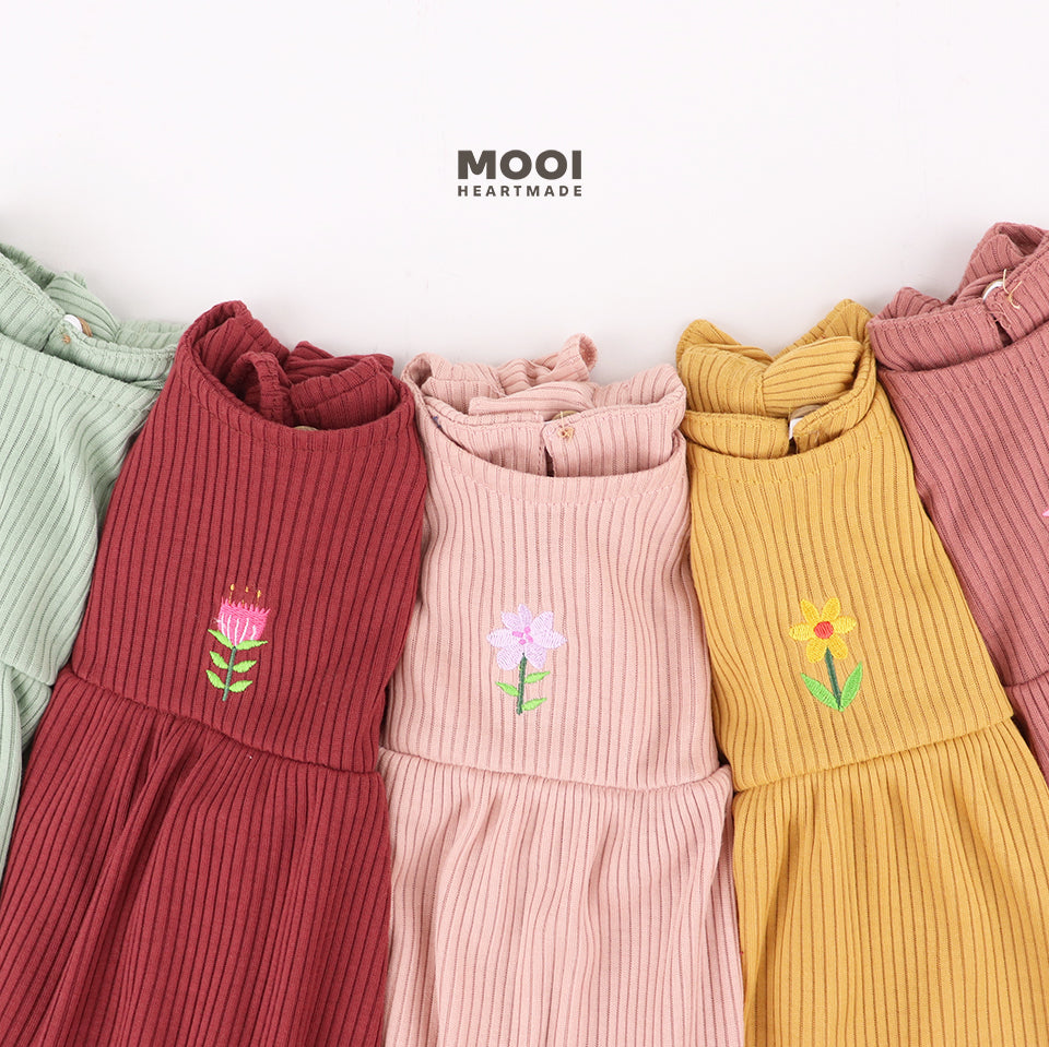 Mooi Setelan Anak Perempuan Rumi Rib Ruffle Set