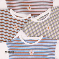 Mooi Atasan Anak Perempuan Chisa Rib Striped Tee