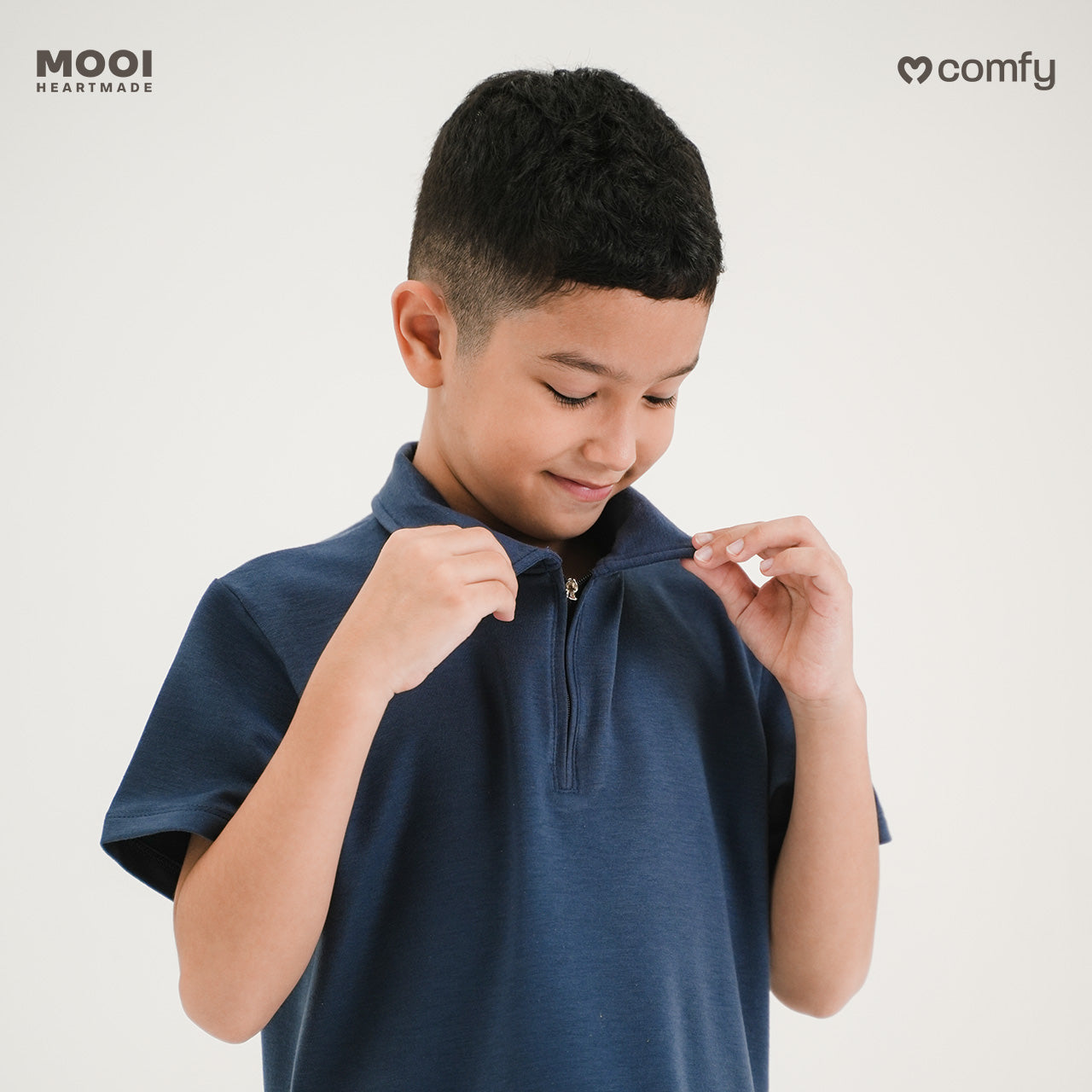 Mooi Kemeja Anak Laki-Laki Comfy Polo Shirt