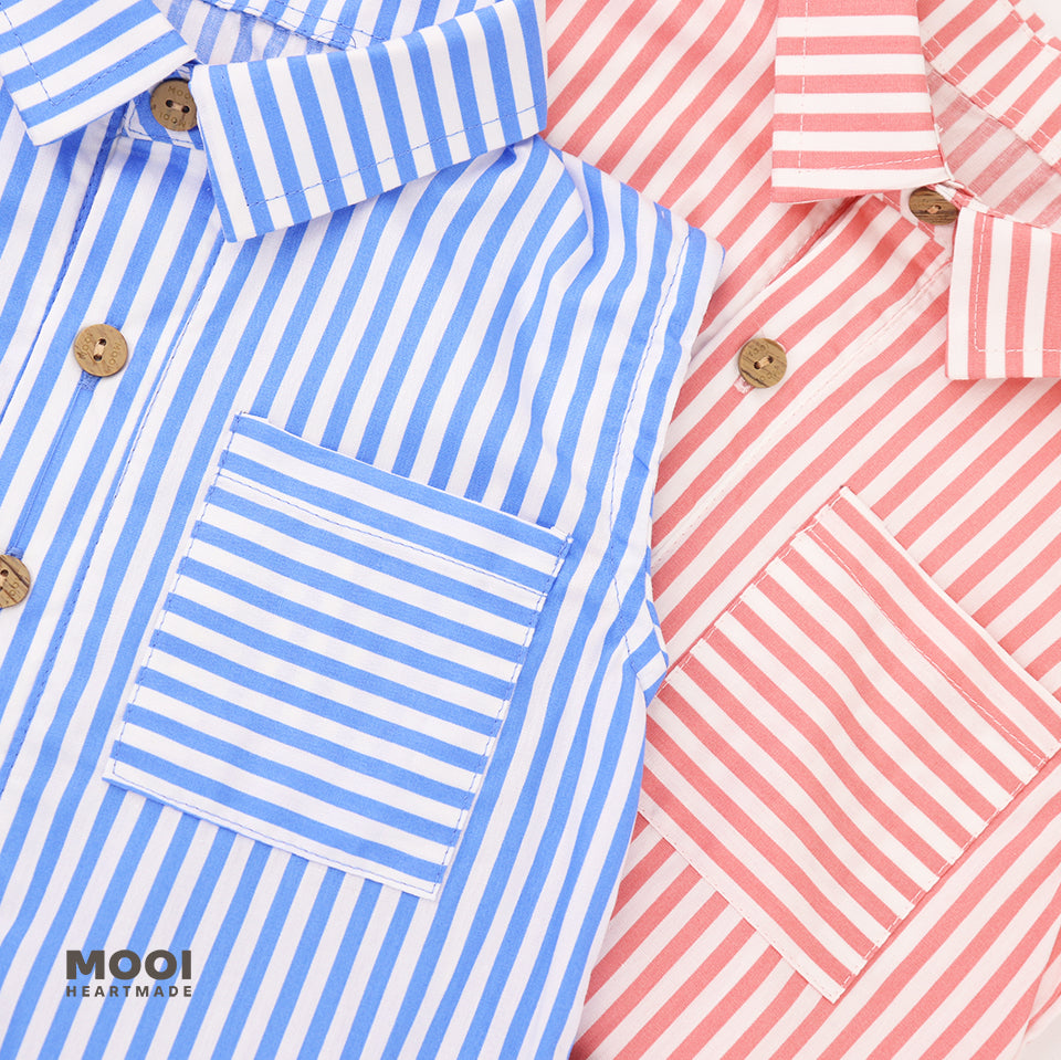 Mooi Kemeja Anak Perempuan Elicia Striped Shirt