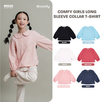 Mooi Atasan Anak Perempuan Comfy Girls Long Sleeve Collar