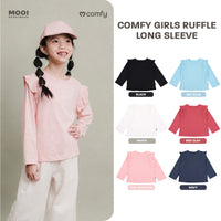 Mooi Atasan Anak Perempuan Comfy Girls Ruffle Long Sleeve
