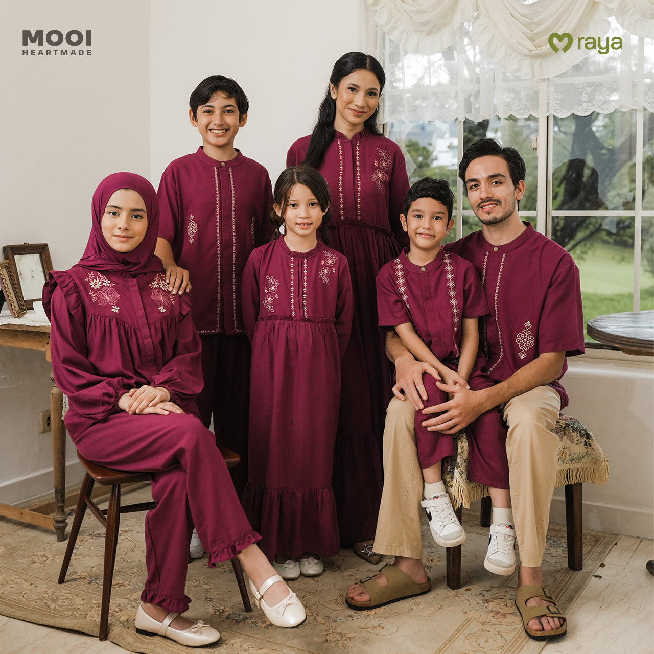 Mooi Setelan Anak Perempuan Raya Collection Hagia Tunik Set
