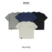 Mooi Kaos Anak Pocket Unisex Comfy Oversized T-Shirt Pocket Kids