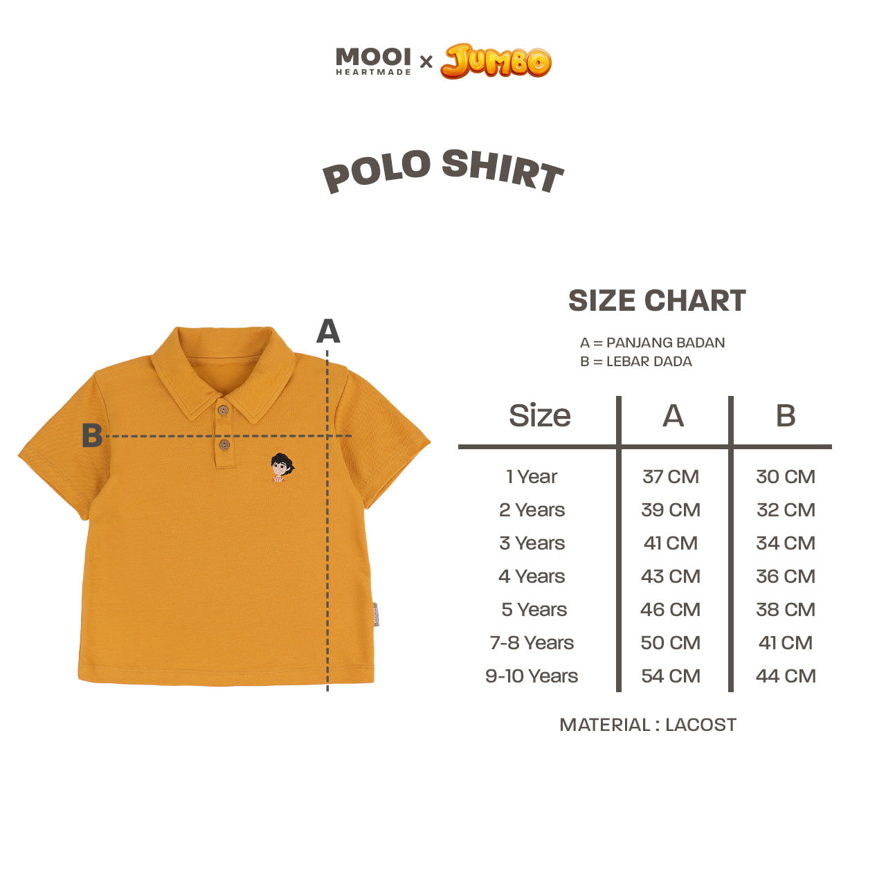 Mooi x Jumbo Kemeja Anak Laki-Laki Polo Shirt