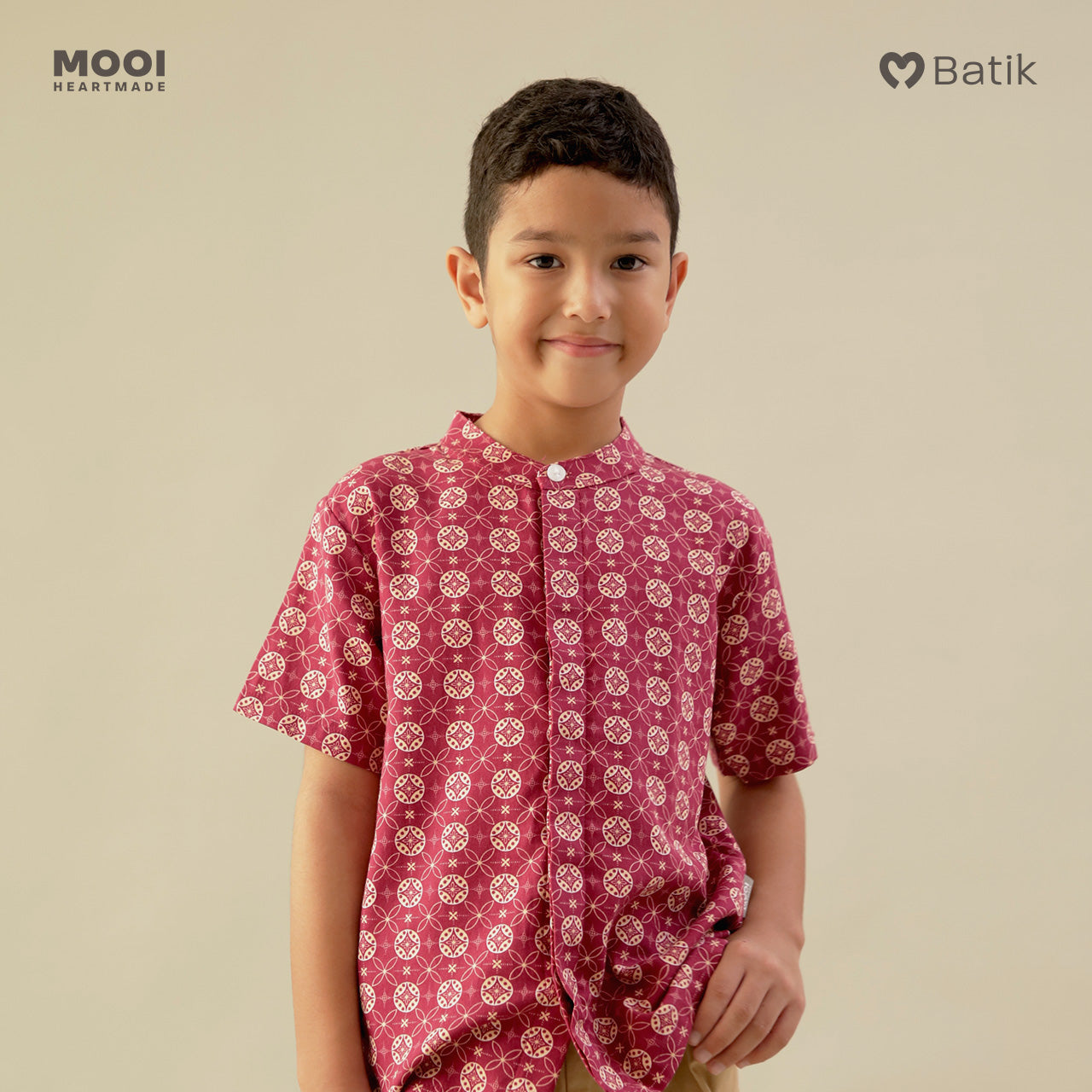 Mooi Atasan Batik Kemeja Anak Laki-Laki Zayyan Batik Shirt
