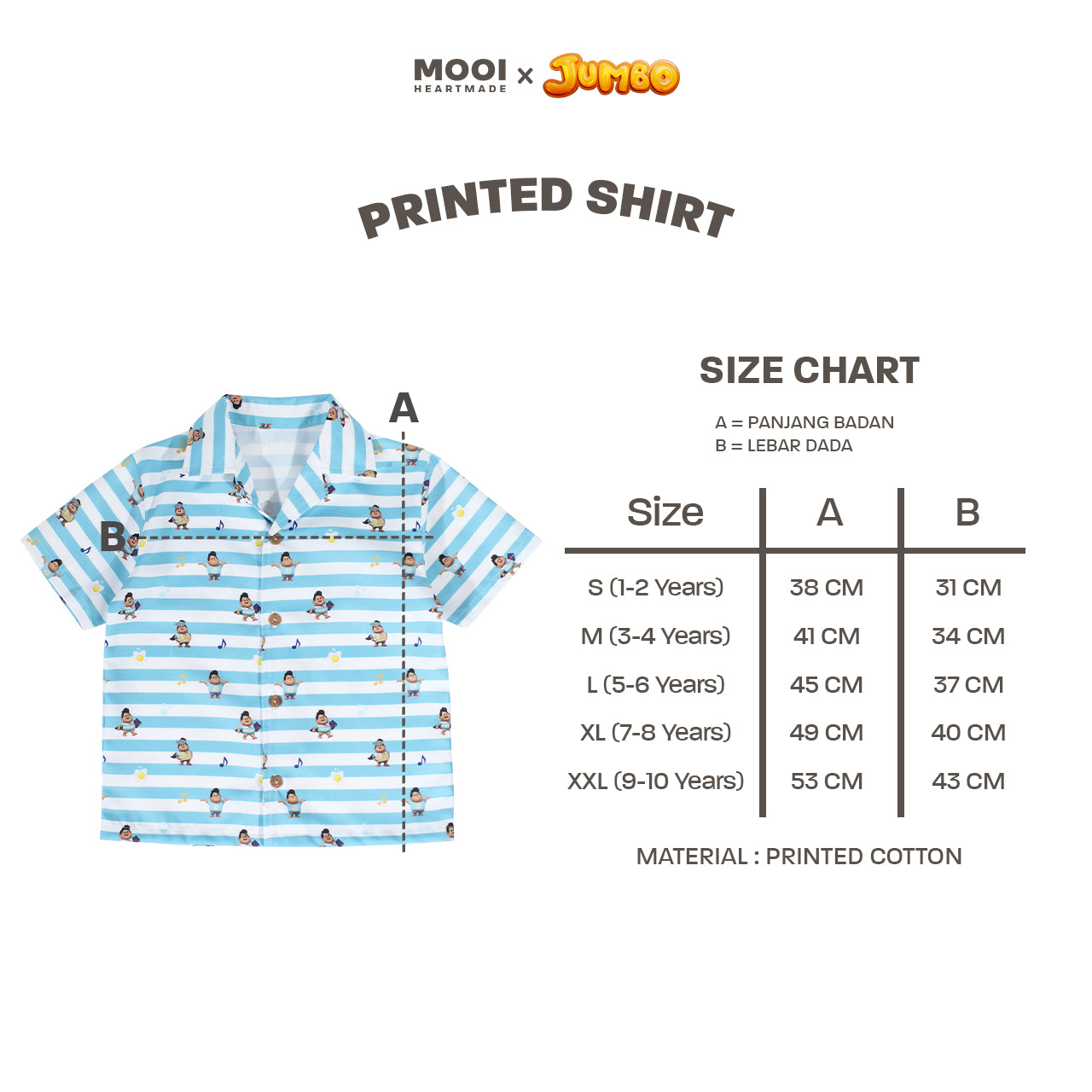 Mooi x Jumbo Kemeja Anak Laki - Laki Printed Shirt