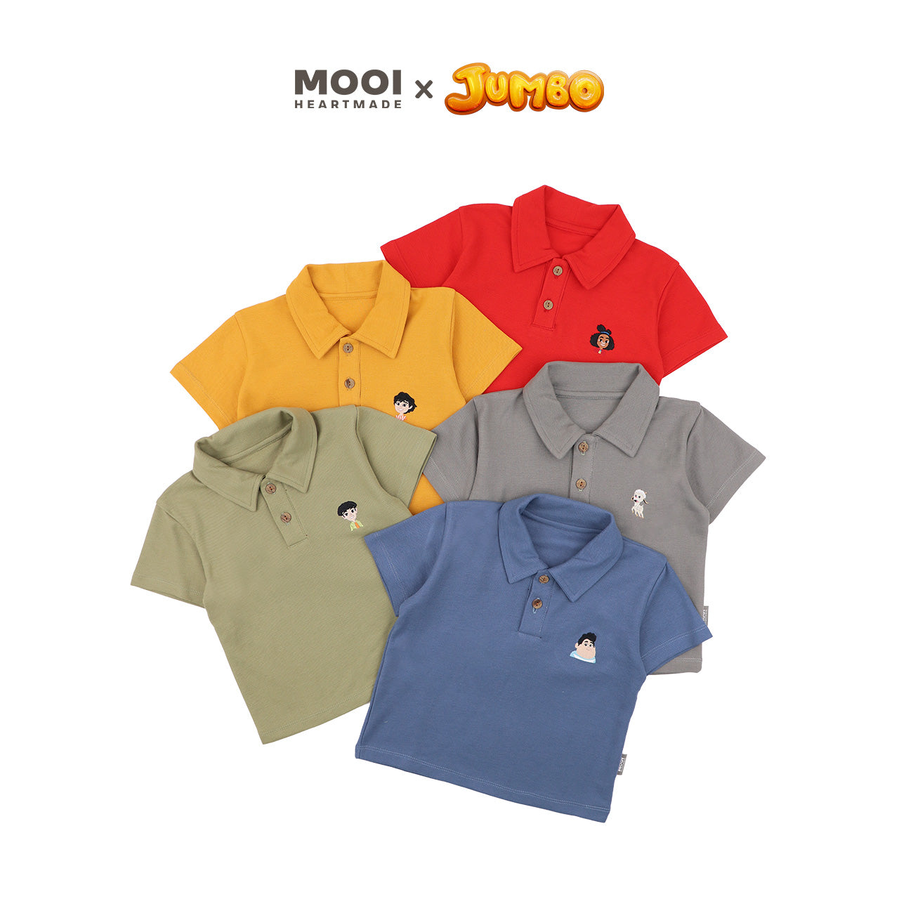 Mooi x Jumbo Kemeja Anak Laki-Laki Polo Shirt