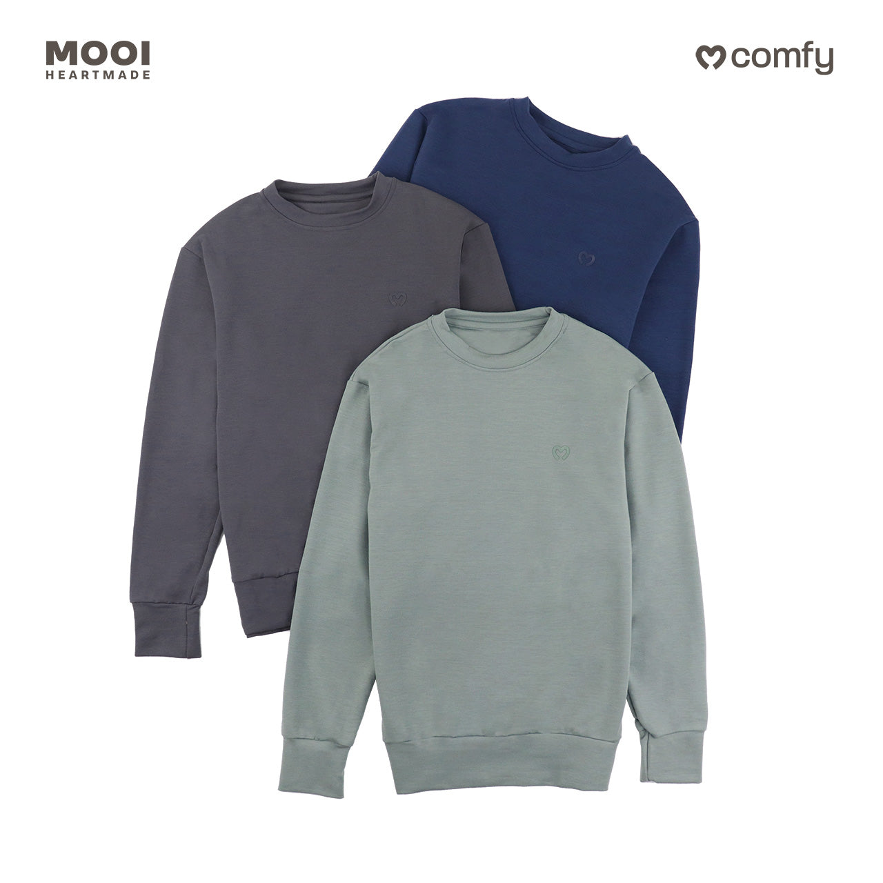 Mooi Sweater Dewasa Unisex Comfy Sweater Basic Adult