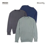 Mooi Sweater Dewasa Unisex Comfy Sweater Basic Adult