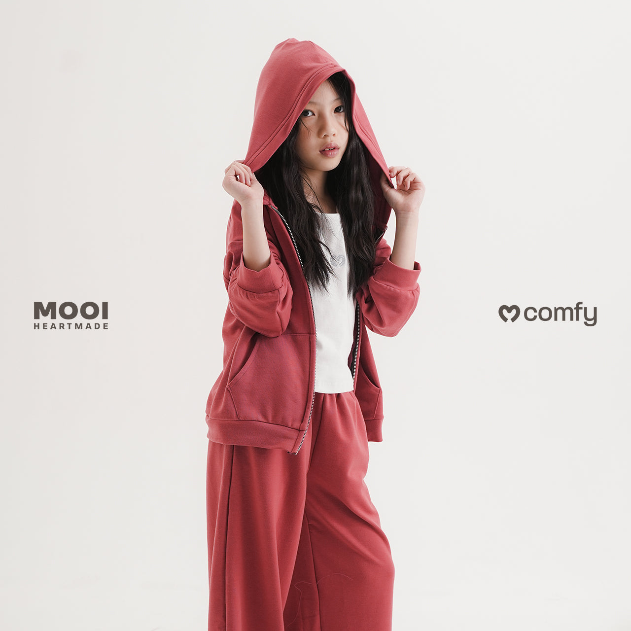 Mooi Atasan Hoodie Panjang Anak Comfy Jacket Hoodie