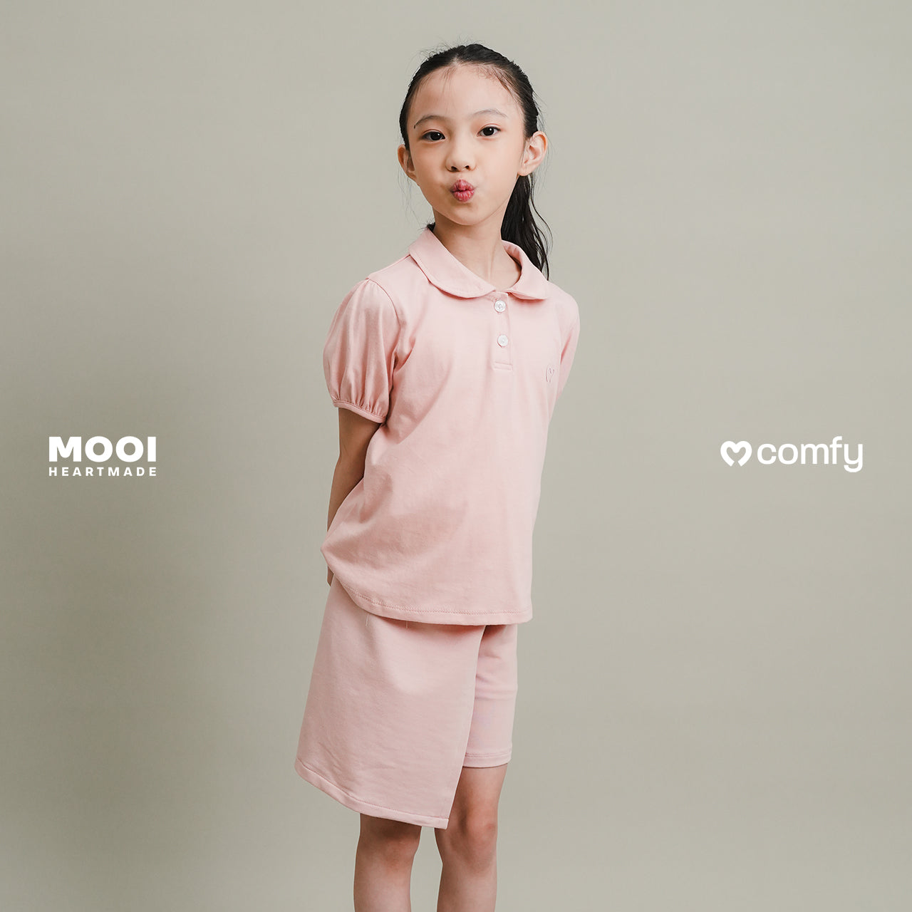 Mooi Atasan Anak Perempuan Comfy Girls Cotton Polo Top