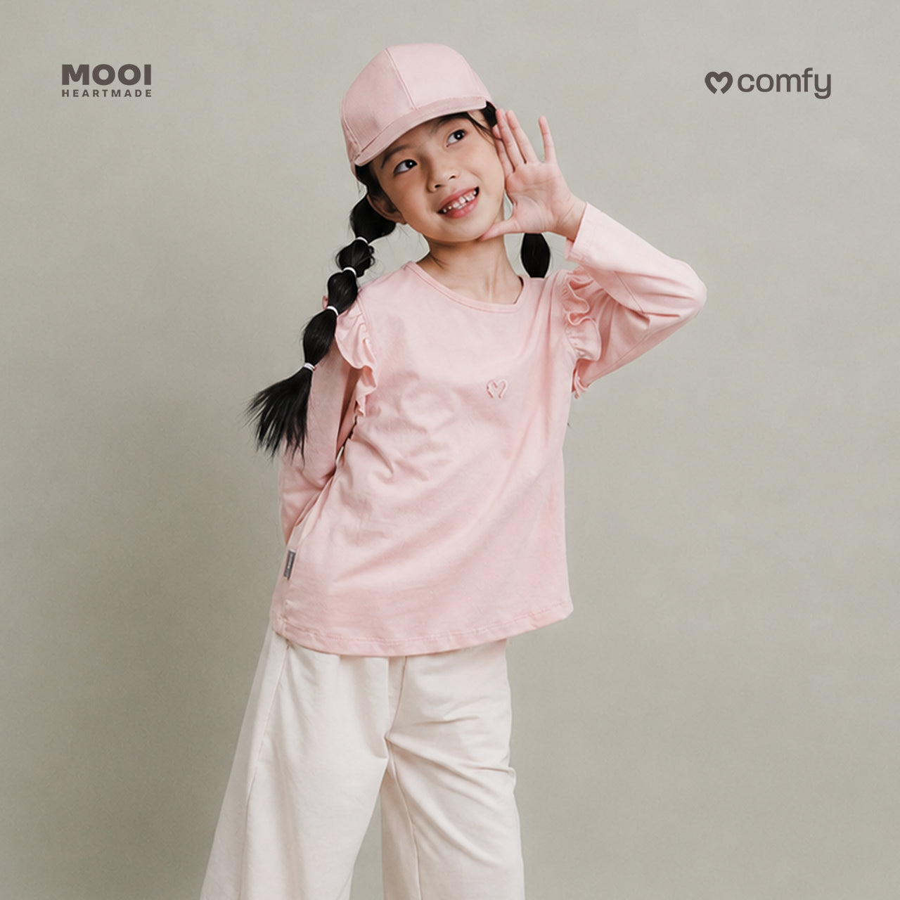 Mooi Atasan Anak Perempuan Comfy Girls Ruffle Long Sleeve