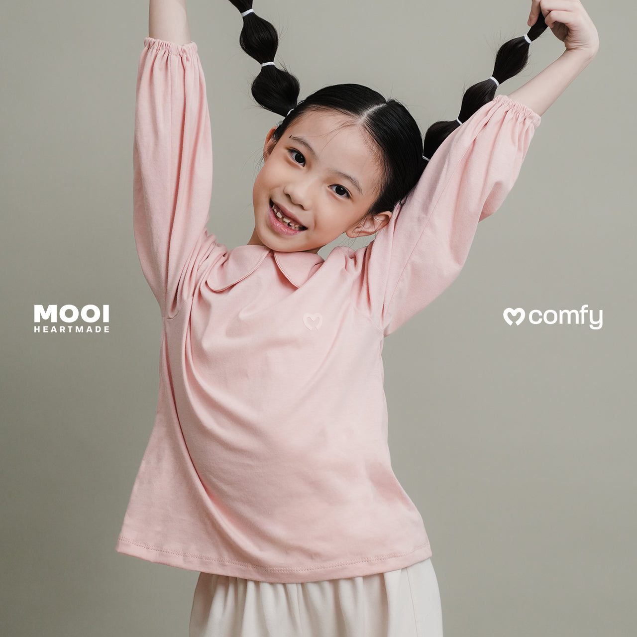 Mooi Atasan Anak Perempuan Comfy Girls Long Sleeve Collar