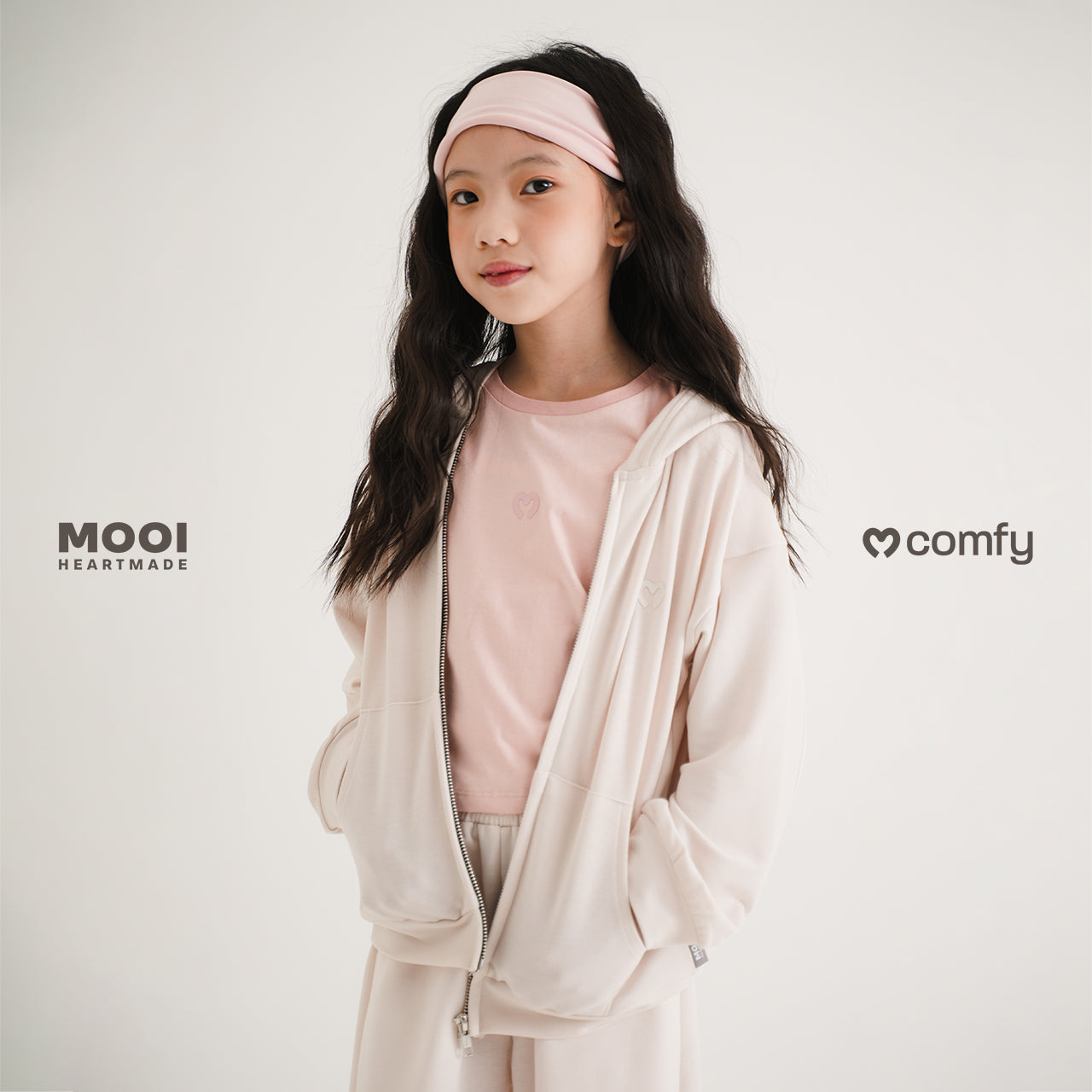 Mooi Atasan Hoodie Panjang Anak Comfy Jacket Hoodie