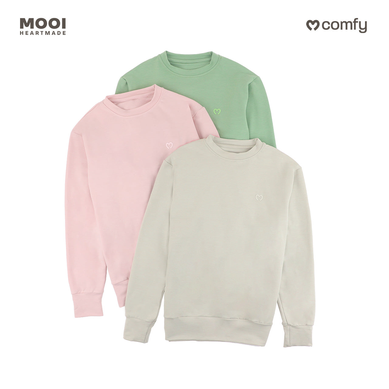 Mooi Sweater Dewasa Unisex Comfy Sweater Basic Adult