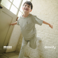 Mooi Kaos Anak Pocket Unisex Comfy Oversized T-Shirt Pocket Kids