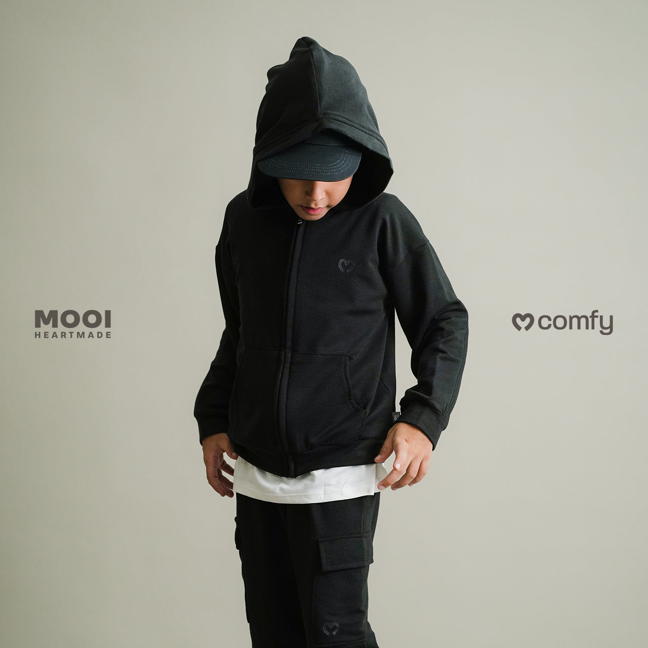 Mooi Atasan Hoodie Panjang Anak Comfy Jacket Hoodie