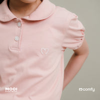 Mooi Atasan Anak Perempuan Comfy Girls Cotton Polo Top