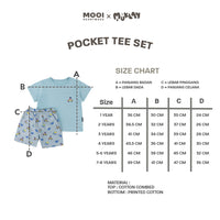 Mooi X Muklay Setelan Anak Pocket Tee Set