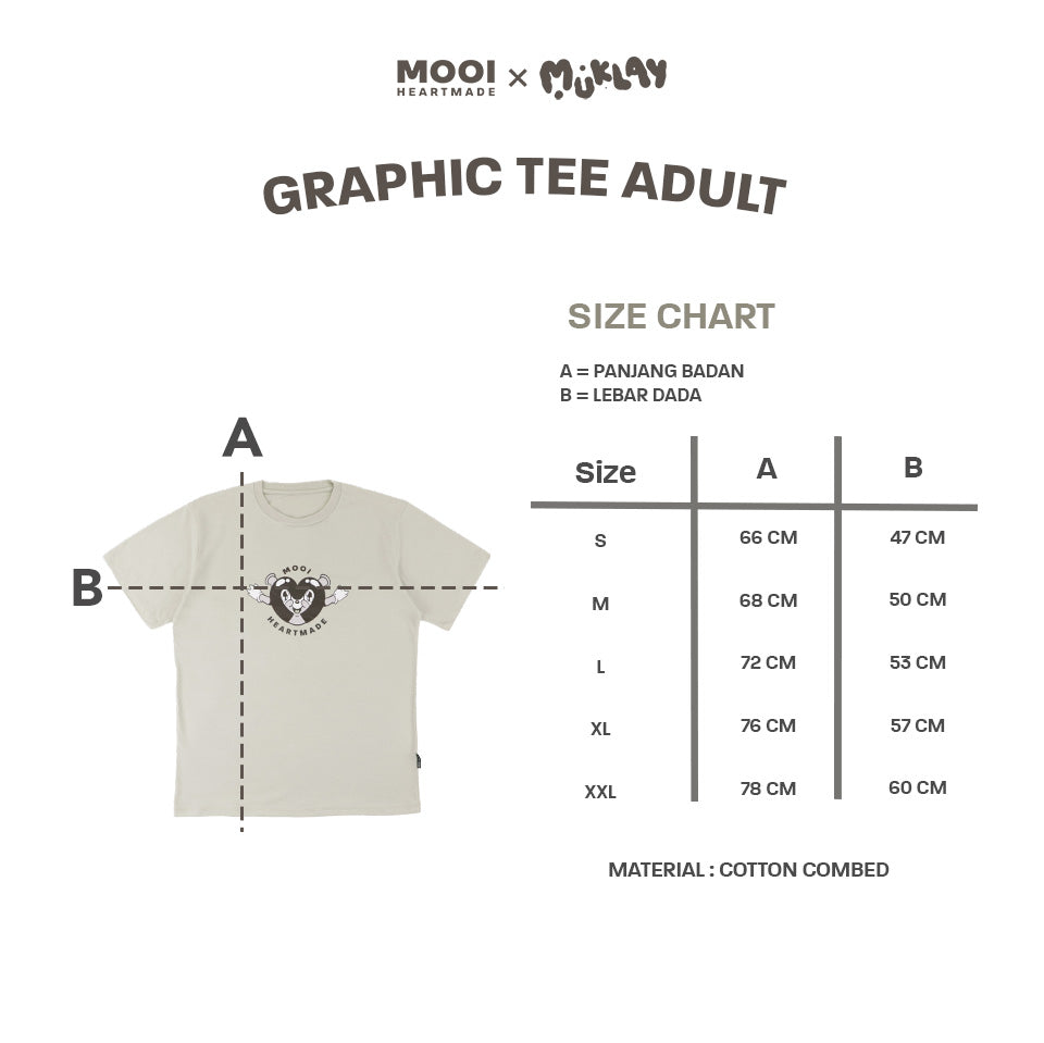 Mooi X Muklay Kaos Dewasa Unisex Graphic Tee Adult