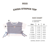 Mooi Atasan Anak Perempuan Chisa Rib Striped Tee