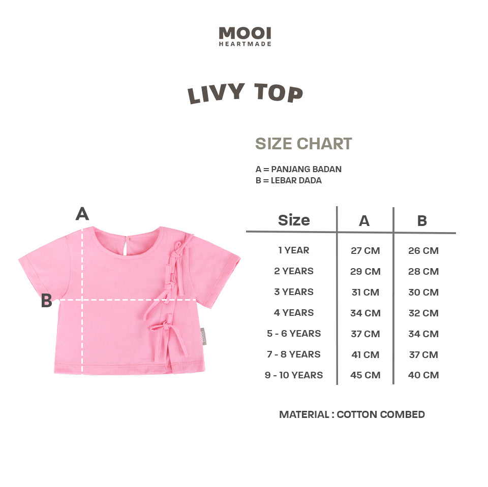 Mooi Atasan Anak Perempuan Livy Top