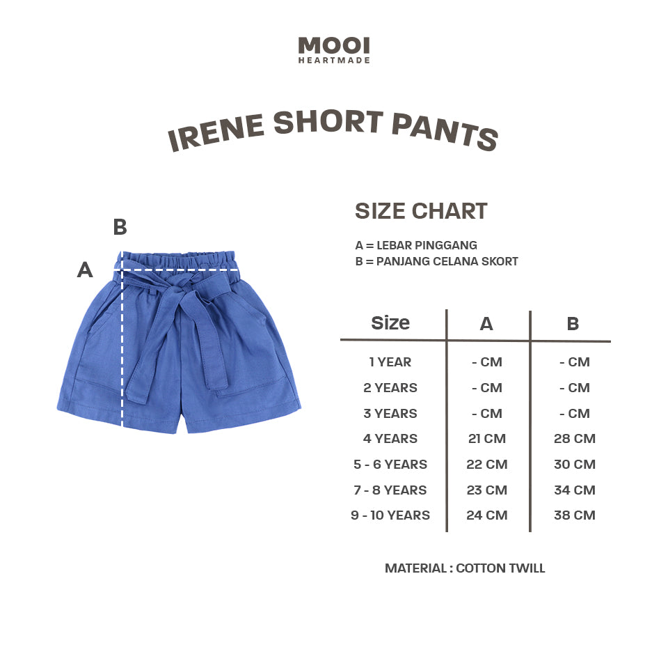 Mooi Celana Pendek Anak Perempuan Irene Short Pants