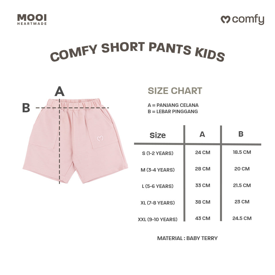Mooi Celana Pendek Anak Unisex Laki Laki Perempuan Comfy Short Pants Kids Cowok Cewek