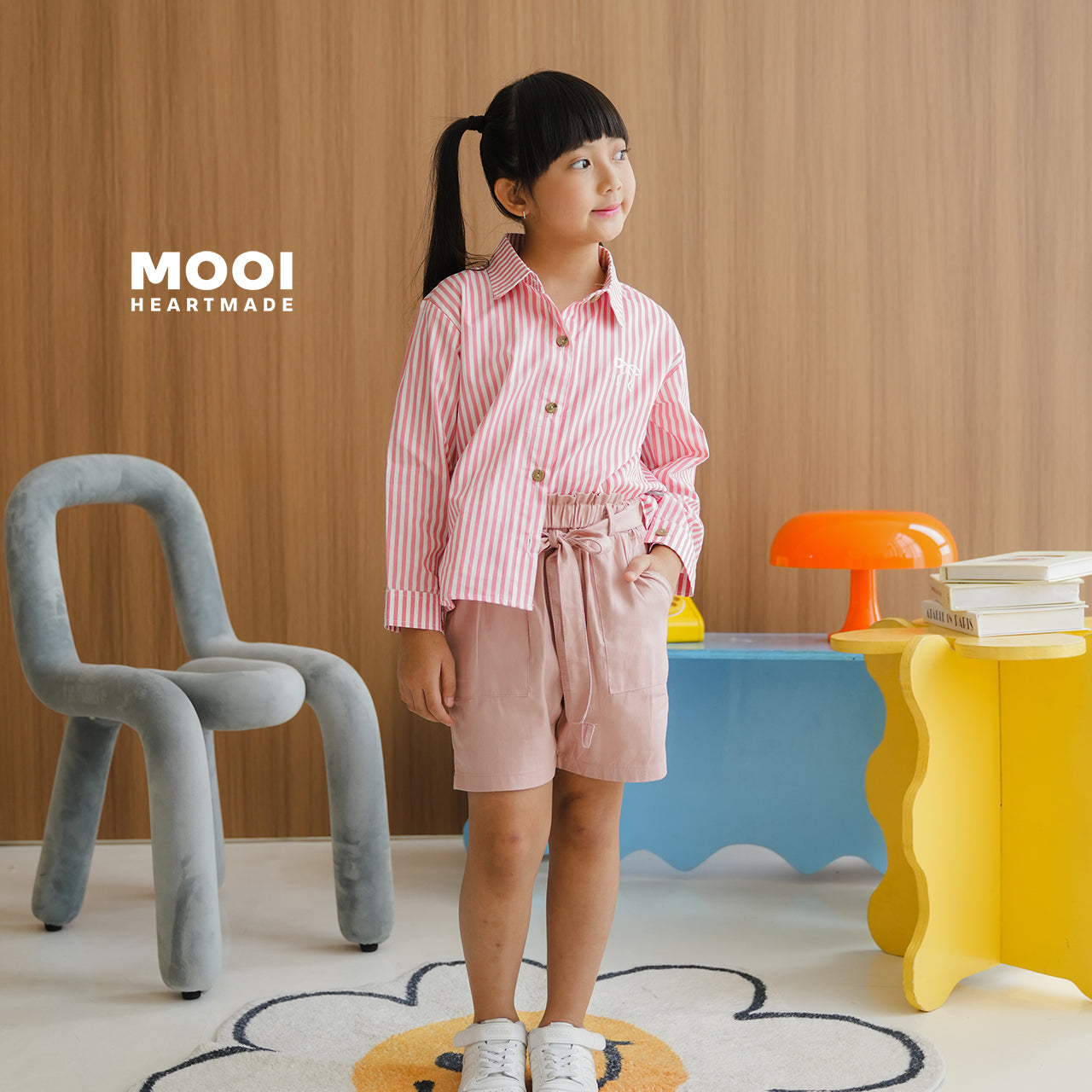 Mooi Kemeja Anak Perempuan Wilona Striped Shirt