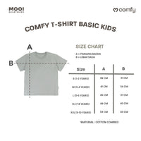 Mooi Kaos Anak Unisex Laki Laki Perempuan Comfy T-Shirt Basic Kids