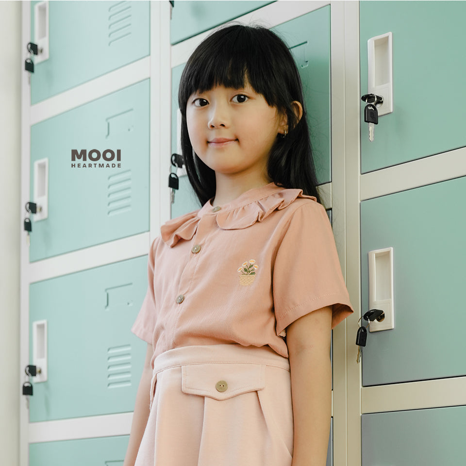 Mooi Atasan Anak Perempuan Lily Ruffle Top