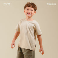 Mooi Kaos Anak Unisex Laki Laki Perempuan Comfy T-Shirt Basic Kids