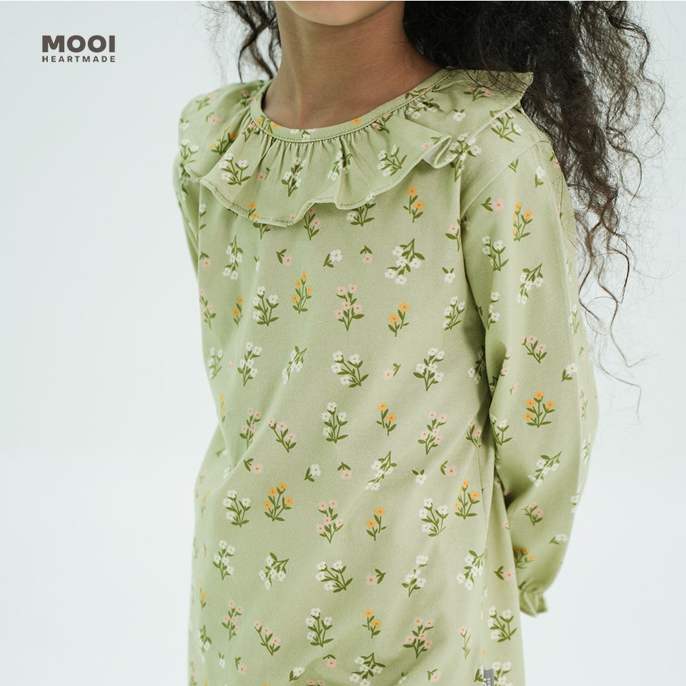 Mooi Atasan Anak Perempuan Erica Ruffle Top
