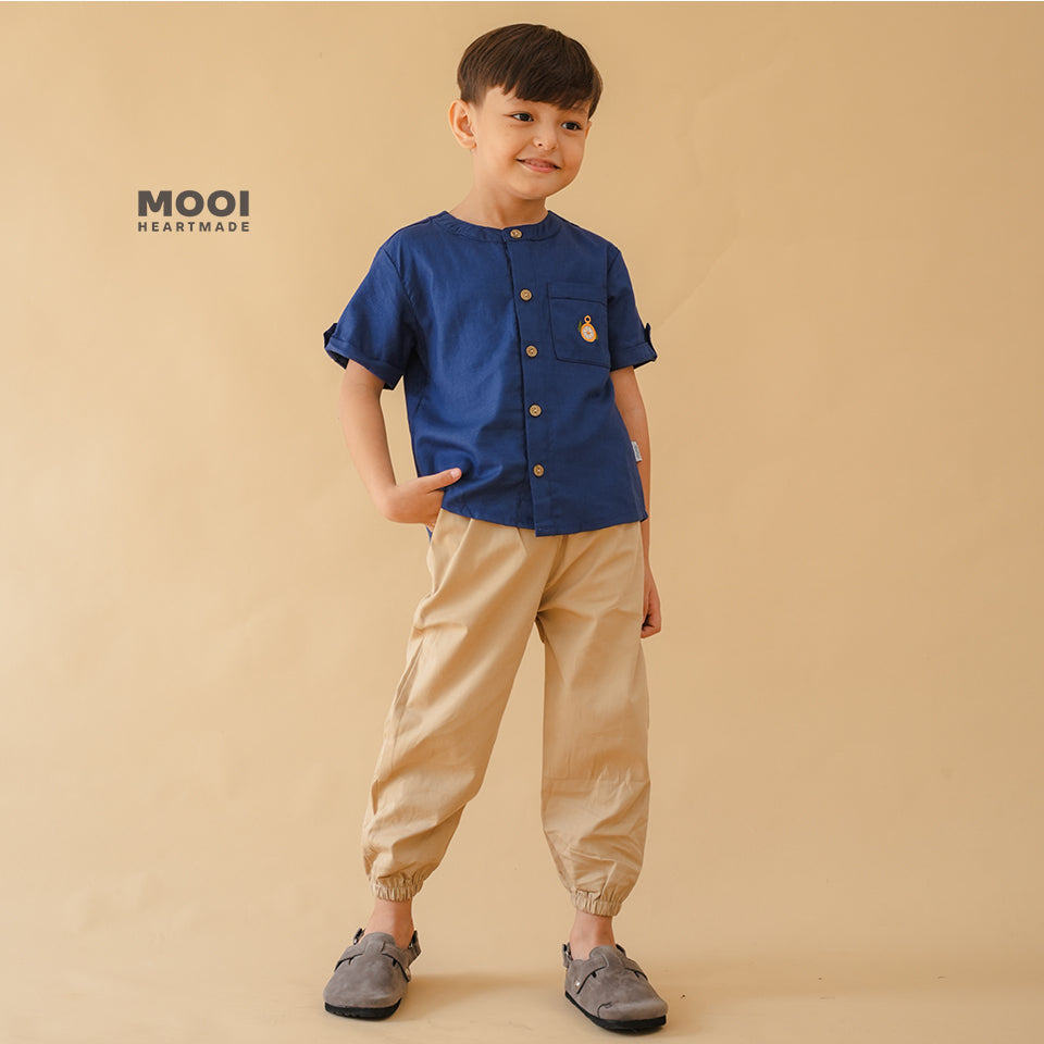 Mooi Kemeja Anak Laki – Laki Melvin Pocket Shirt