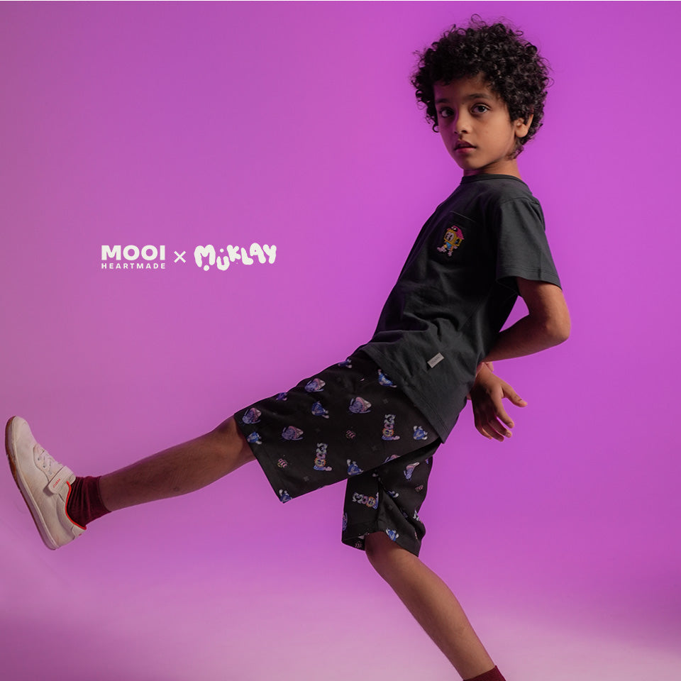 Mooi X Muklay Setelan Anak Pocket Tee Set