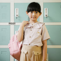 Mooi Atasan Anak Perempuan Lily Ruffle Top