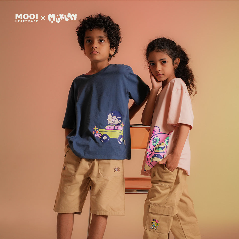 Mooi X Muklay Kaos Anak Unisex Graphic Tee Kids