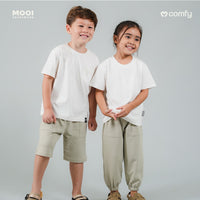 Mooi Kaos Anak Unisex Laki Laki Perempuan Comfy T-Shirt Basic Kids