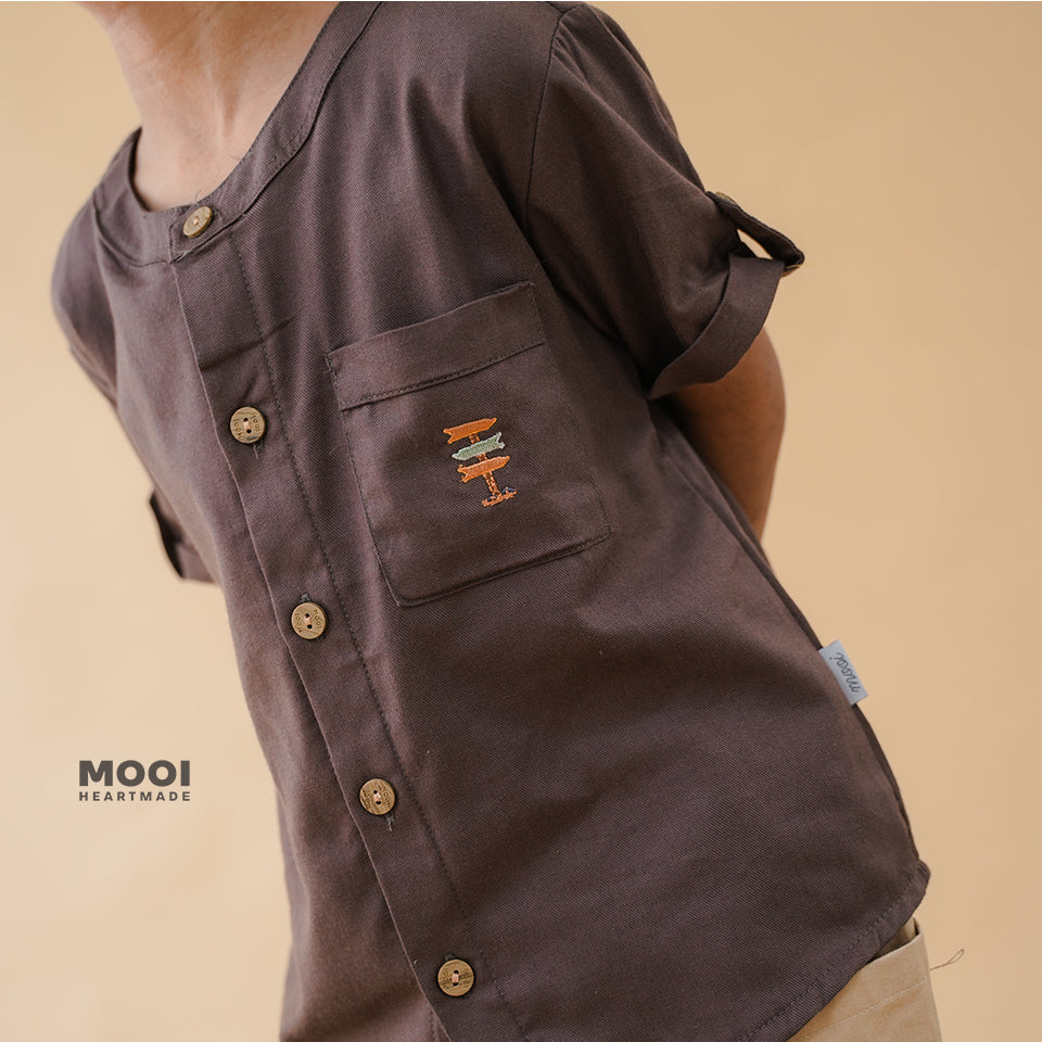 Mooi Kemeja Anak Laki – Laki Melvin Pocket Shirt