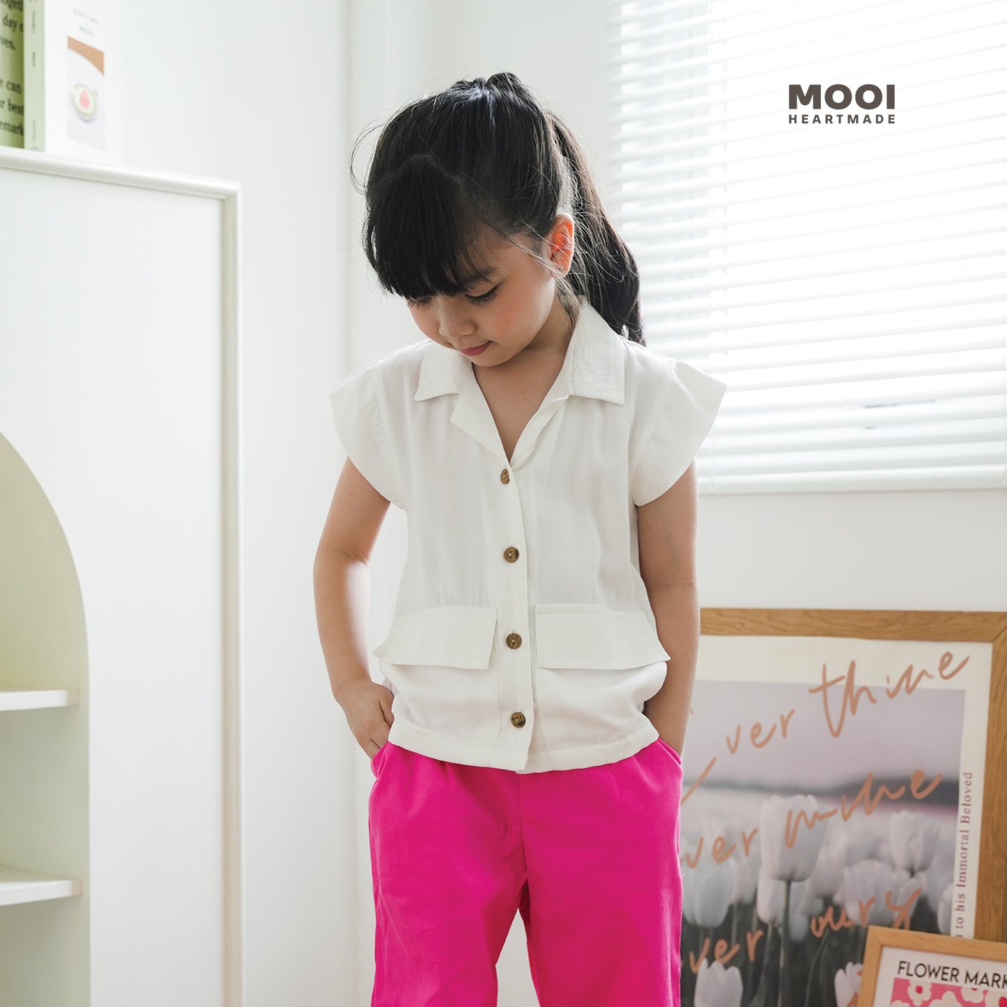 Mooi Atasan Anak Perempuan Olivia Top