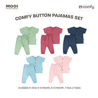 Mooi Setelan Piyama Bayi Comfy Baby Button Pajamas Set