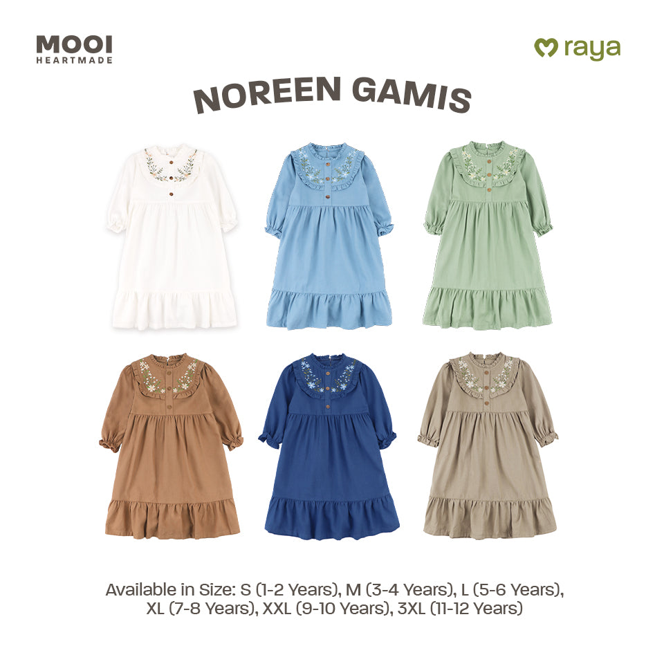 Mooi Dress Anak Gamis Anak Perempuan Raya Collection Noreen Gamis