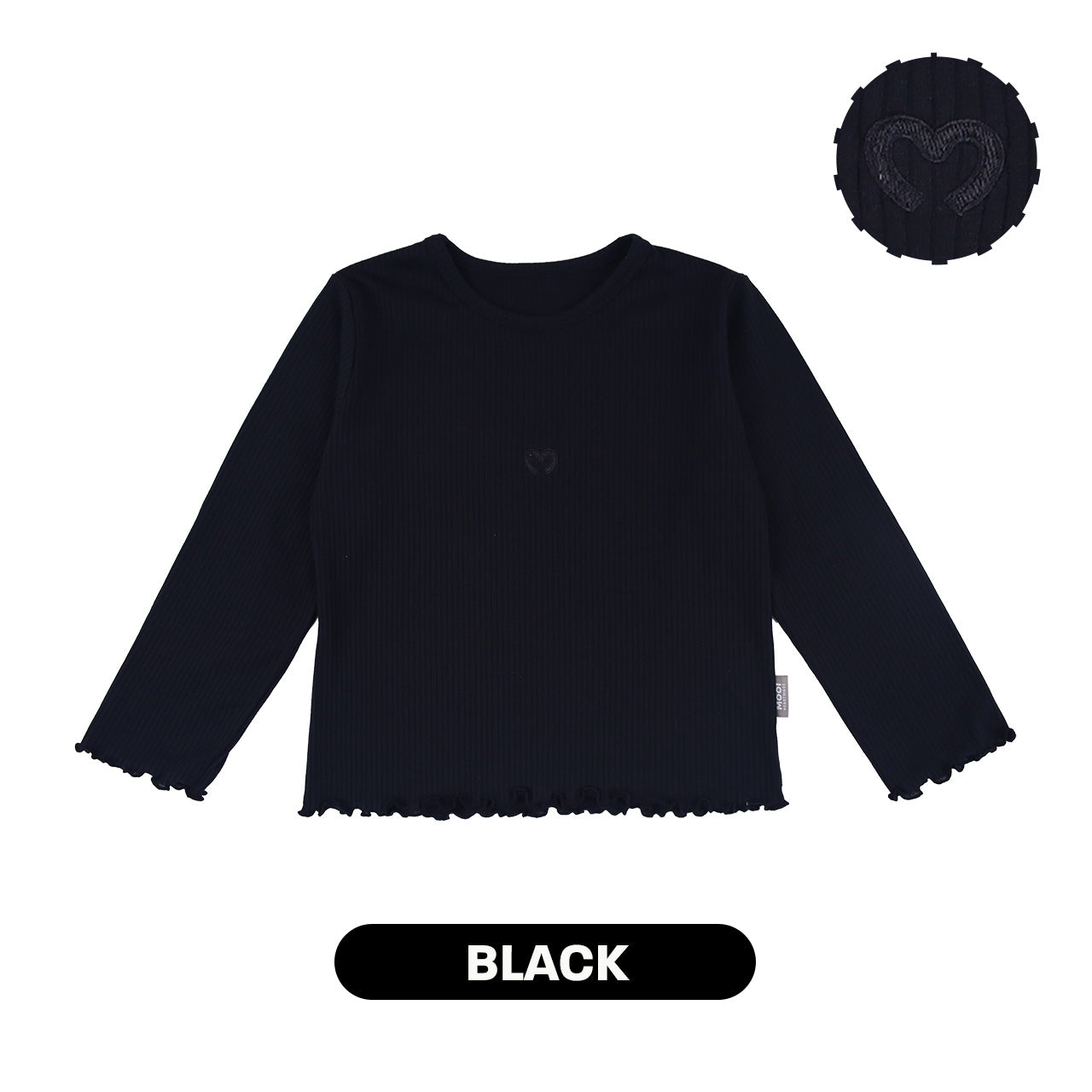 Mooi Atasan Lengan Panjang Anak Perempuan Comfy Rib Basic Long Sleeve Top