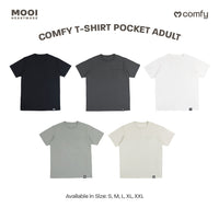 Mooi Kaos Dewasa Unisex Laki Laki Perempuan Kantong Comfy T-Shirt Pocket Adult Cowok Cewek
