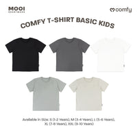 Mooi Kaos Anak Unisex Laki Laki Perempuan Comfy T-Shirt Basic Kids