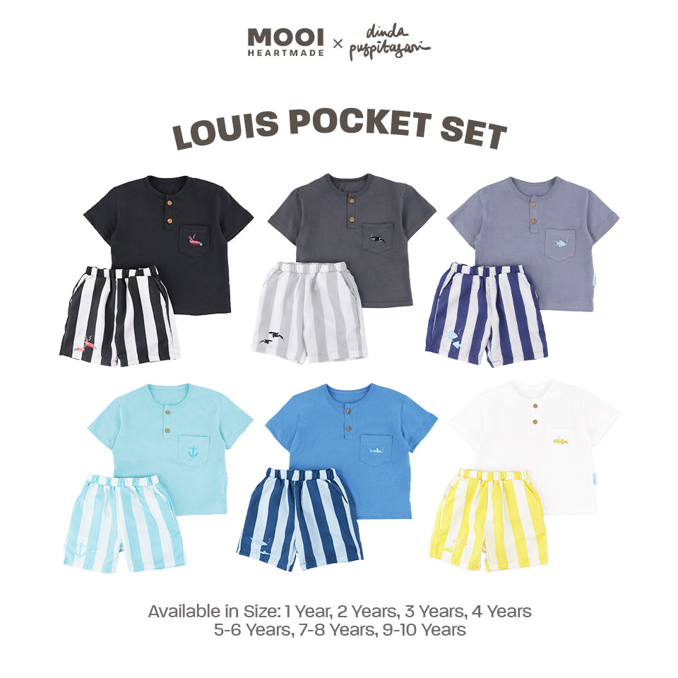Mooi X Dinda Puspitasari Setelan Anak Louis Pocket Set