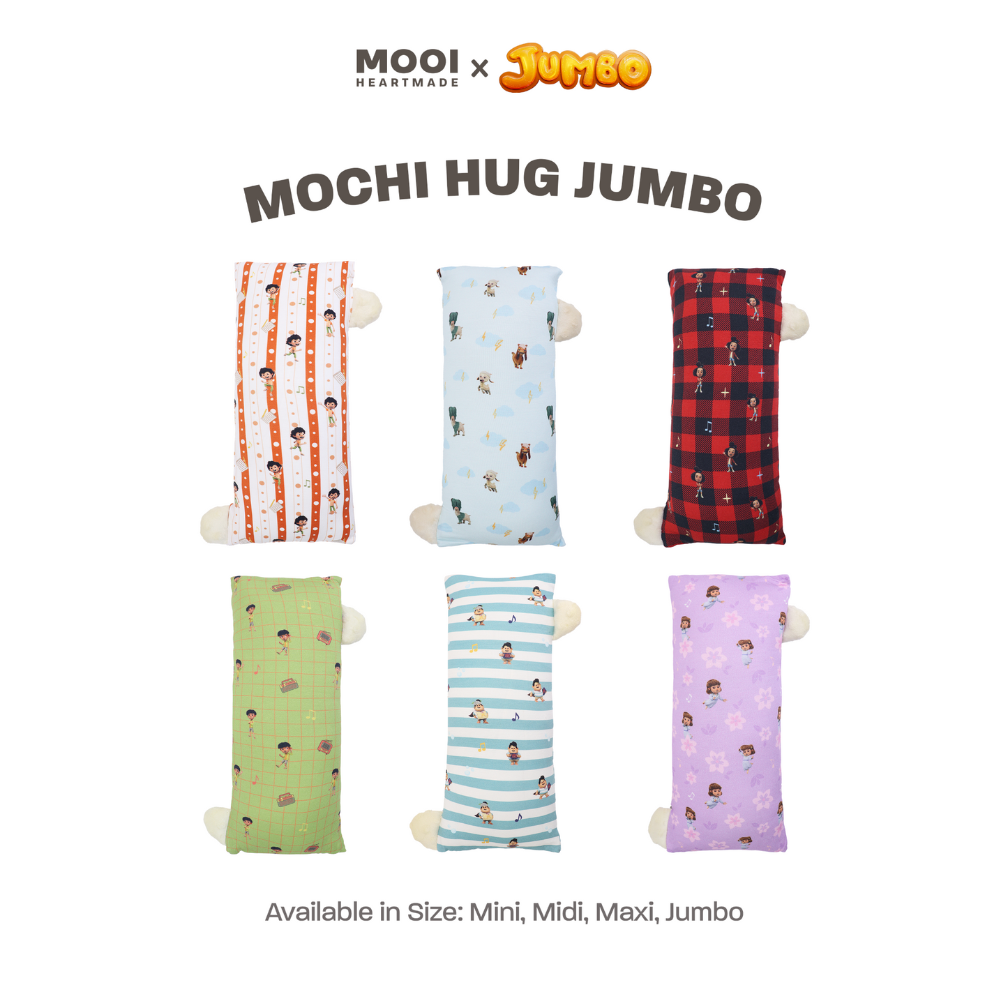 Mooi x Jumbo Mochi Hug Bantal Guling Anak Tencel