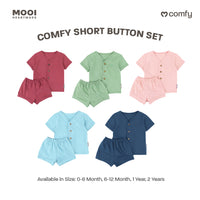 Mooi Setelan Pendek Bayi Comfy Baby Short Button Set